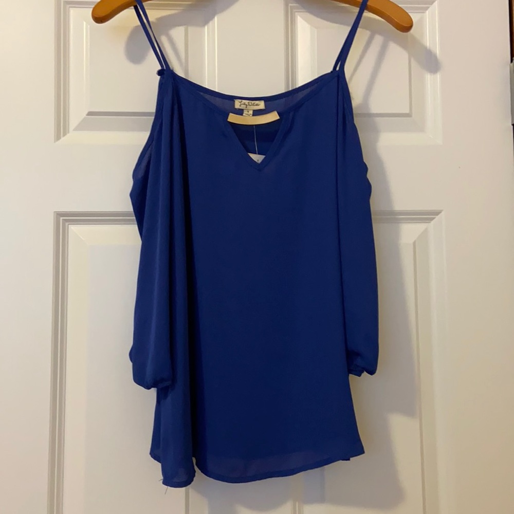 New - Lily White - blue blouse-size S